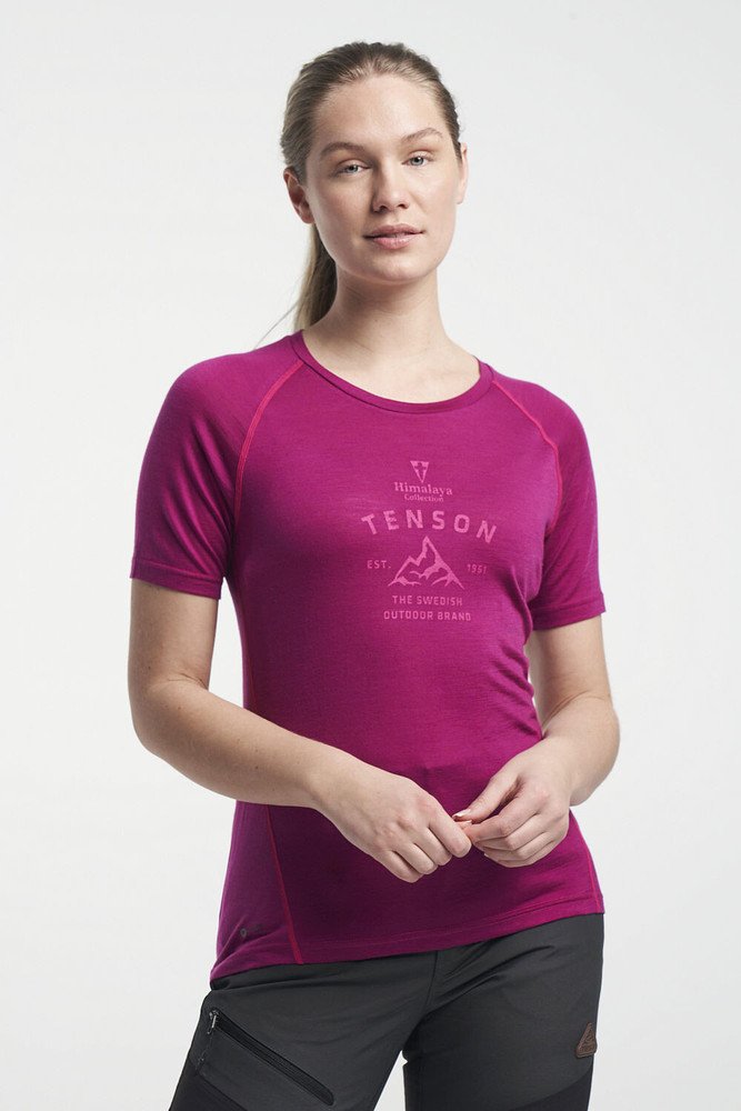 TENSON Himalaya Wool Tee W fialové, L