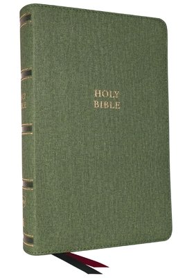 Nkjv, Single-Column Reference Bible, Verse-By-Verse, Green Leathersoft, Red Letter, Comfort Print (Thomas Nelson)(Imitation Leather)