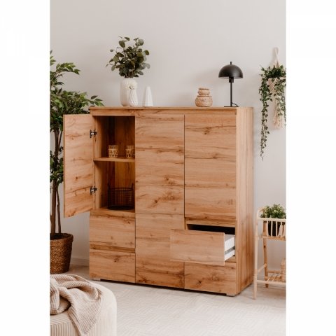 Příborník komoda zlatý dub IMAGE 53A Akce, super cena, doprava zdarma Idea