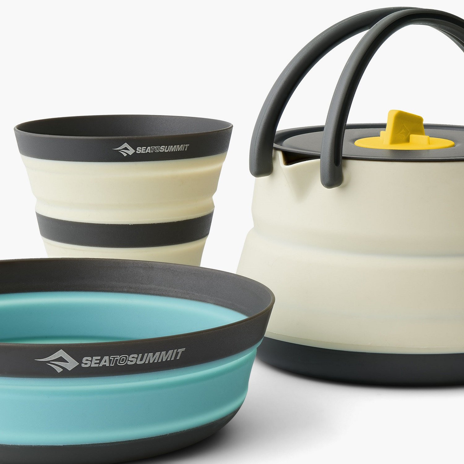 Sada nádobí Sea to Summit Frontier UL Collapsible Kettle Cook Set 1P 3 Piece Barva: béžová/bílá
