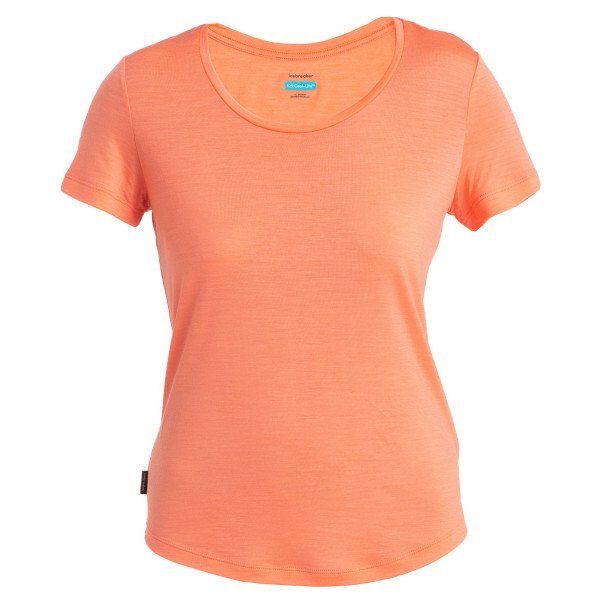 Dámské funkční triko Icebreaker Women Merino 125 Cool-Lite™ Sphere III SS Scoop Tee Velikost: L / Barva: oranžová