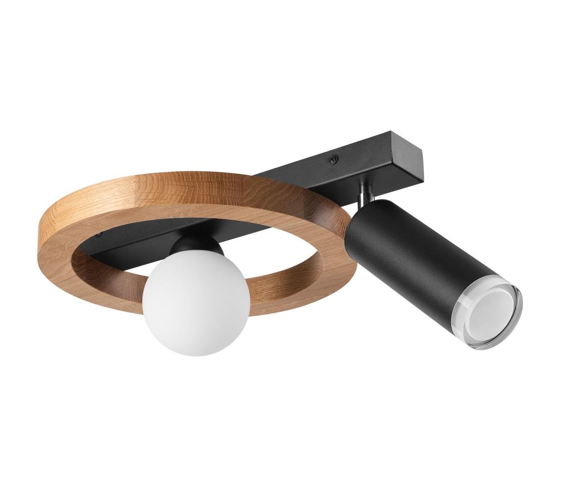 Bodové svítidlo OTIS 1xG9/5W/230V + 1xE27/15W/230V dub