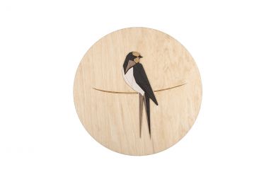 Dřevěná dekorace Swallow Wooden Image