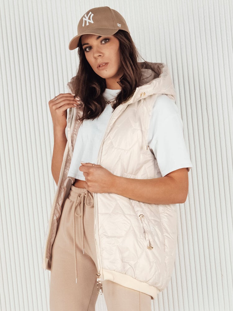 COLINE dámská prošívaná vesta bílá Dstreet