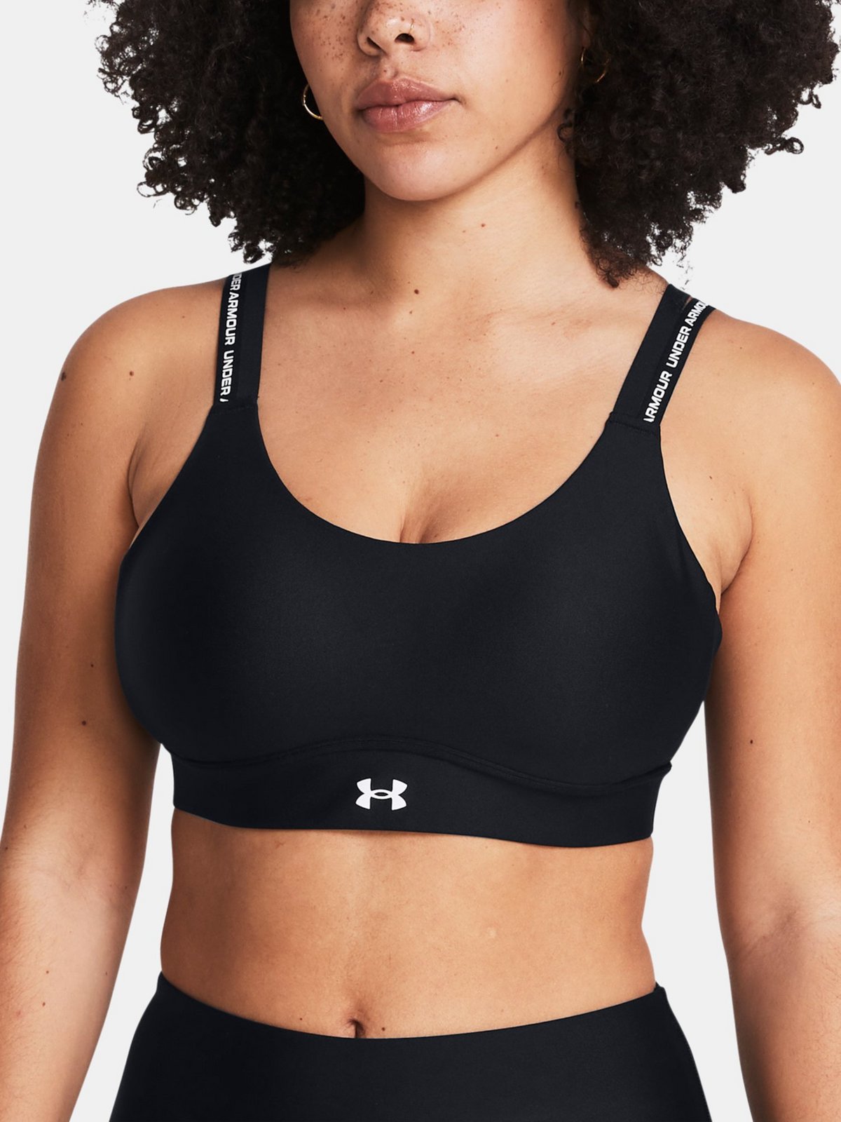 Under Armour Podprsenka UA Infinity Mid 2.0 Rib Bra-BLK - Dámské