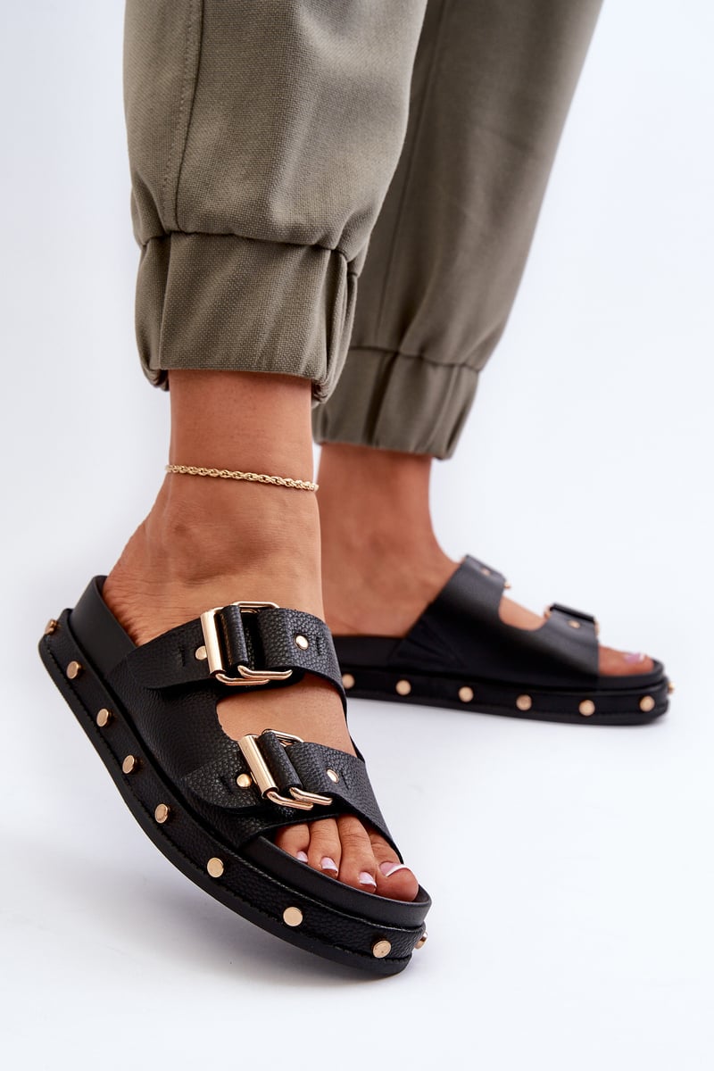 Dámské pantofle na platformě Big Star Černá