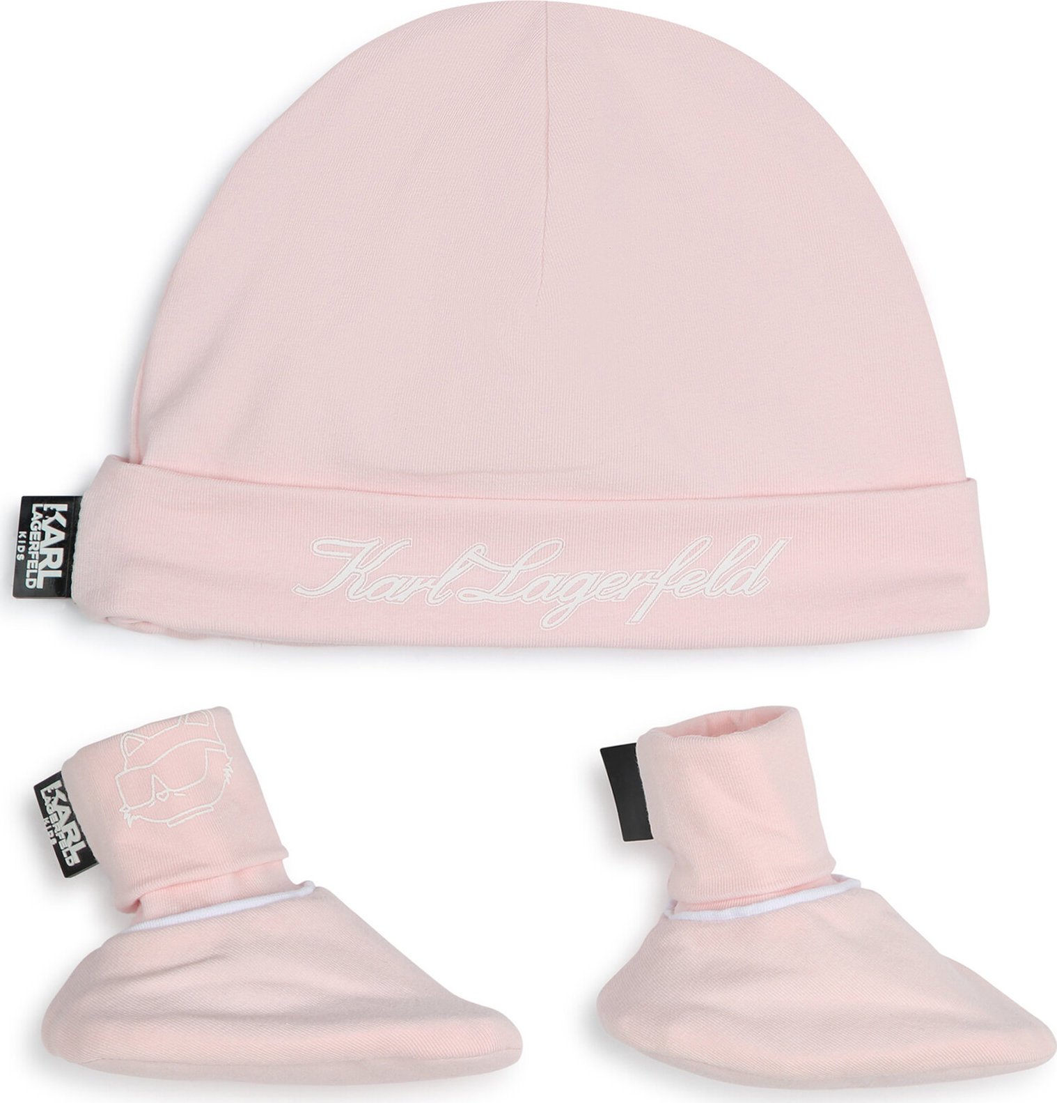 Set čepice a ponožky Karl Lagerfeld Kids Z30180 Pink 475