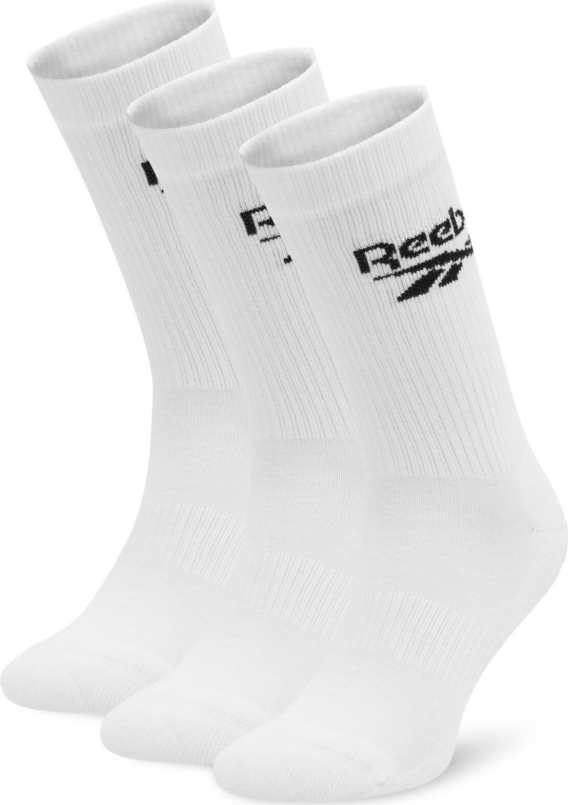 Sada 3 párů vysokých ponožek unisex Reebok R0452-SS24 (3-pack) Bílá