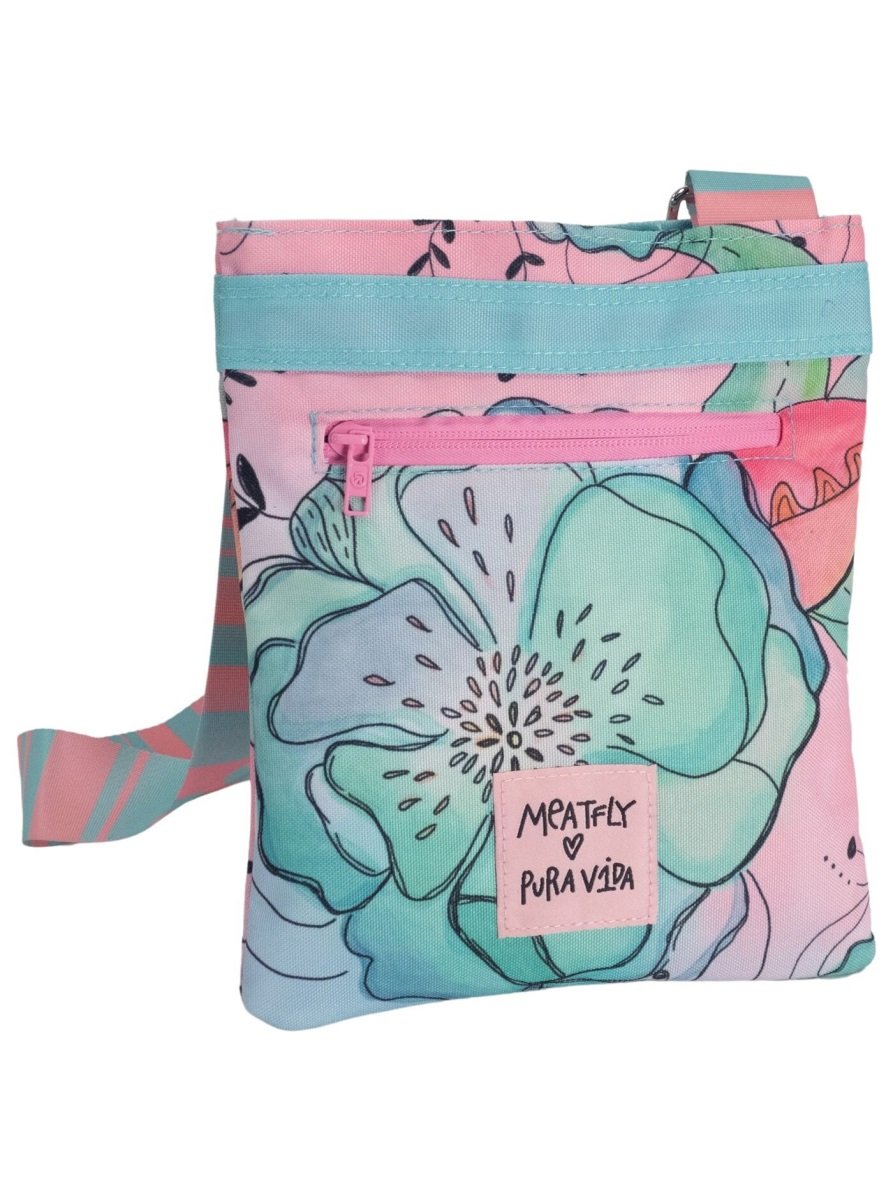 Dámská kabelka meatfly x pura vida dixie tyrkysová/růžová one size