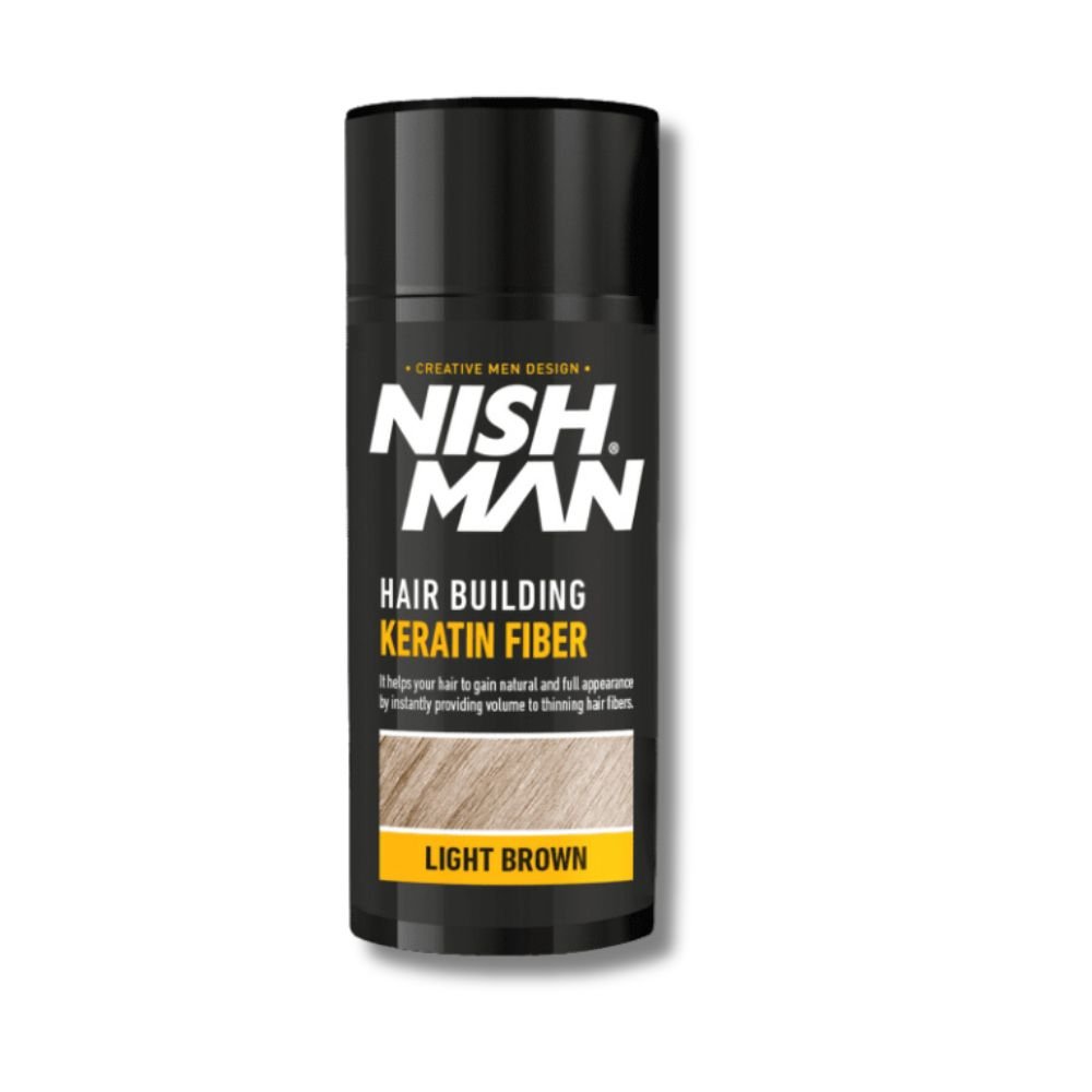 Nishman Hair Building Keratin Fiber - keratinová vlasová vlákna, 21 g LIGHT BROWN - SVĚTLO HNĚDÁ