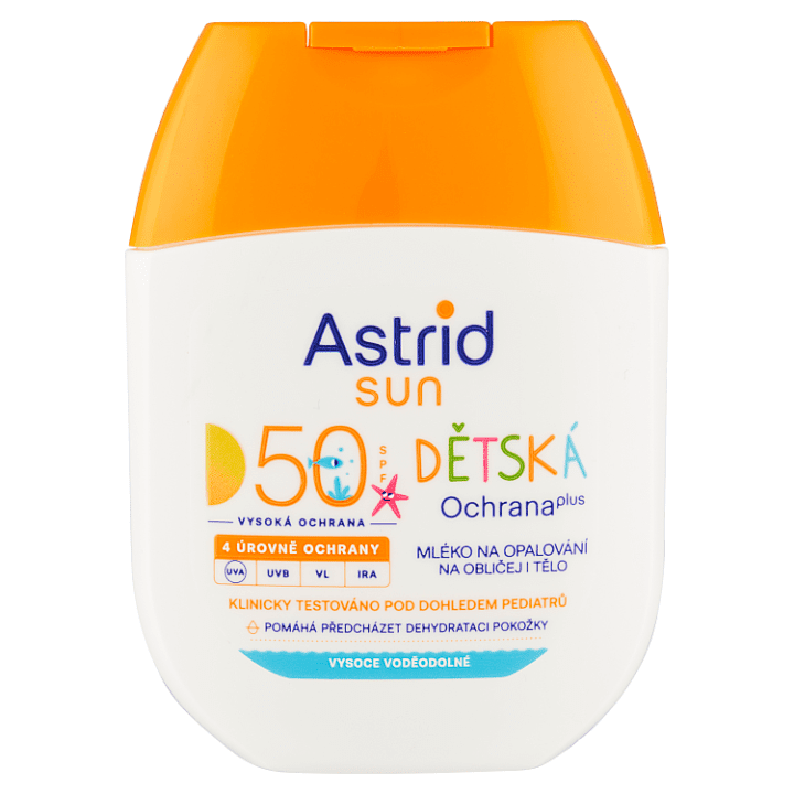 Astrid Sun Dětská ochrana plus mléko na opalování na obličej i tělo SPF 50 60ml