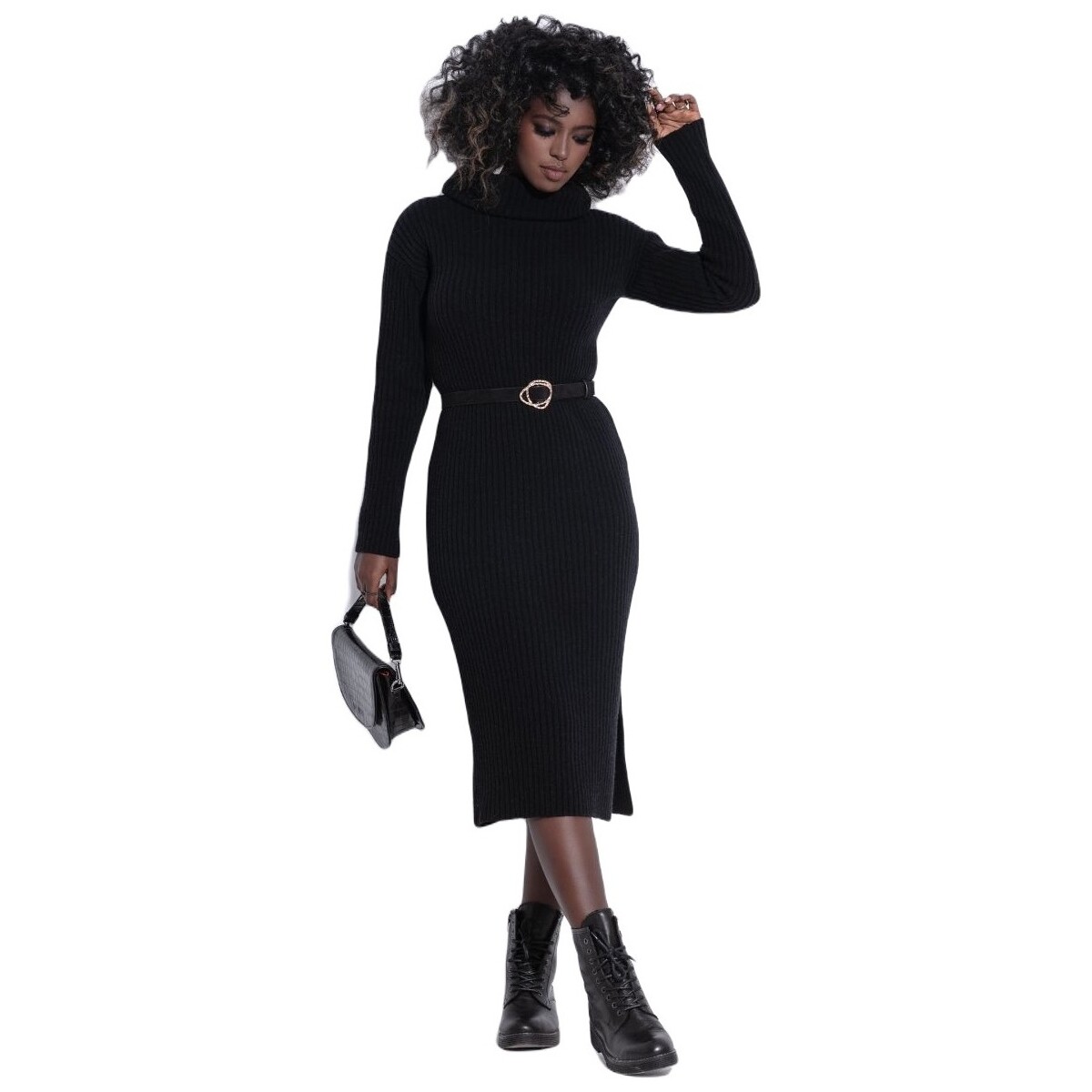 Fobya  Dámské svetrové šaty Amanda černá  Černá