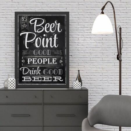 Wallity Decorative Framed MDF Painting Beer Point (40 x 55) Black
White