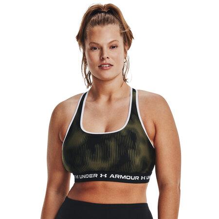 Under Armour Dámská sportovní kompresní podprsenka Under Amour Crossback Mid Print marine od green M