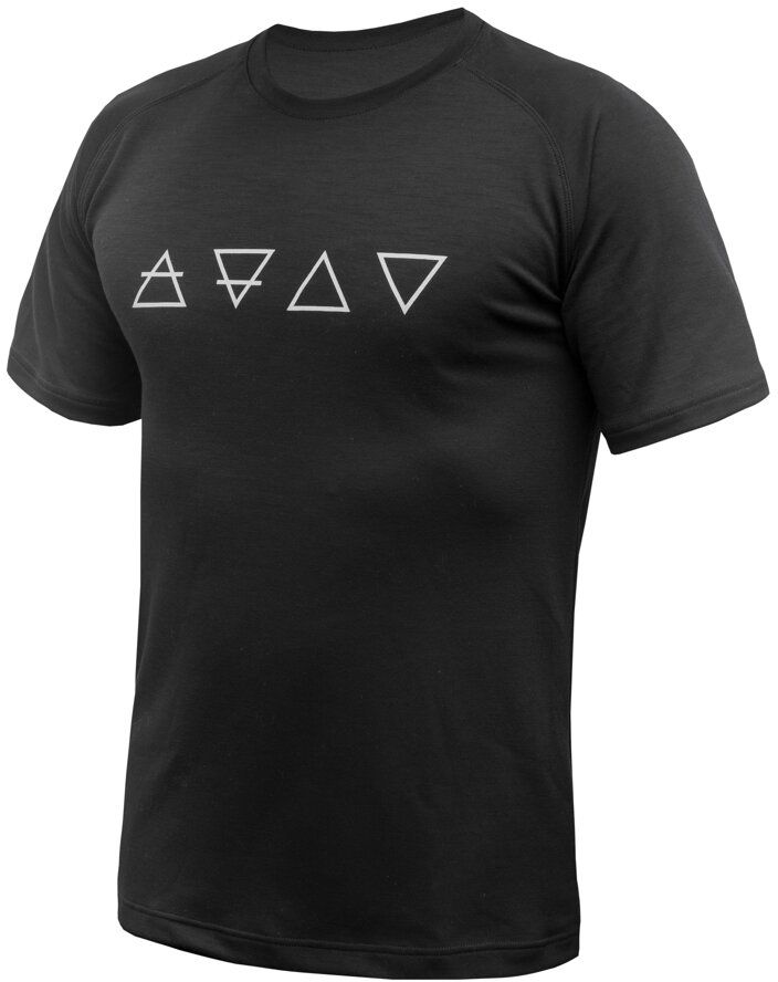 SENSOR MERINO BLEND ELEMENTS pánské triko kr.rukáv černá Velikost: XL