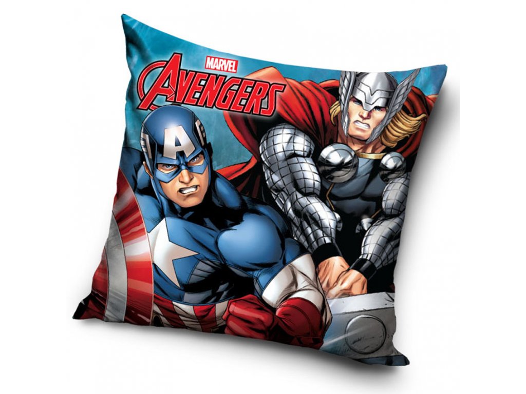 Carbotex Povlak na polštářek 40x40 cm - Avengers Kapitán Amerika a Thor