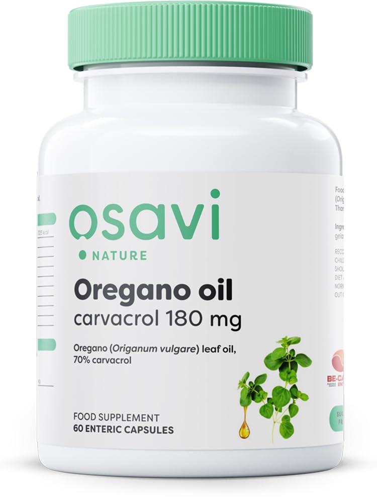 Osavi Oregano Oil Carcacrol, oregánový olej, 180 mg, 60 enterosolventních kapslí