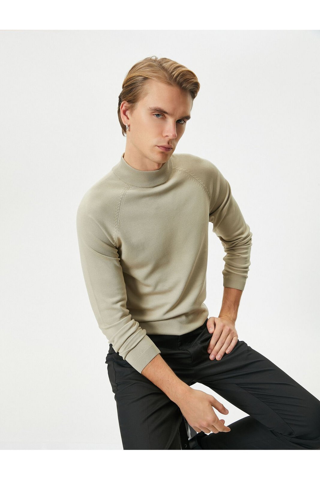 Koton Half Turtleneck Sweater Slim Fit Knitwear Long Sleeve