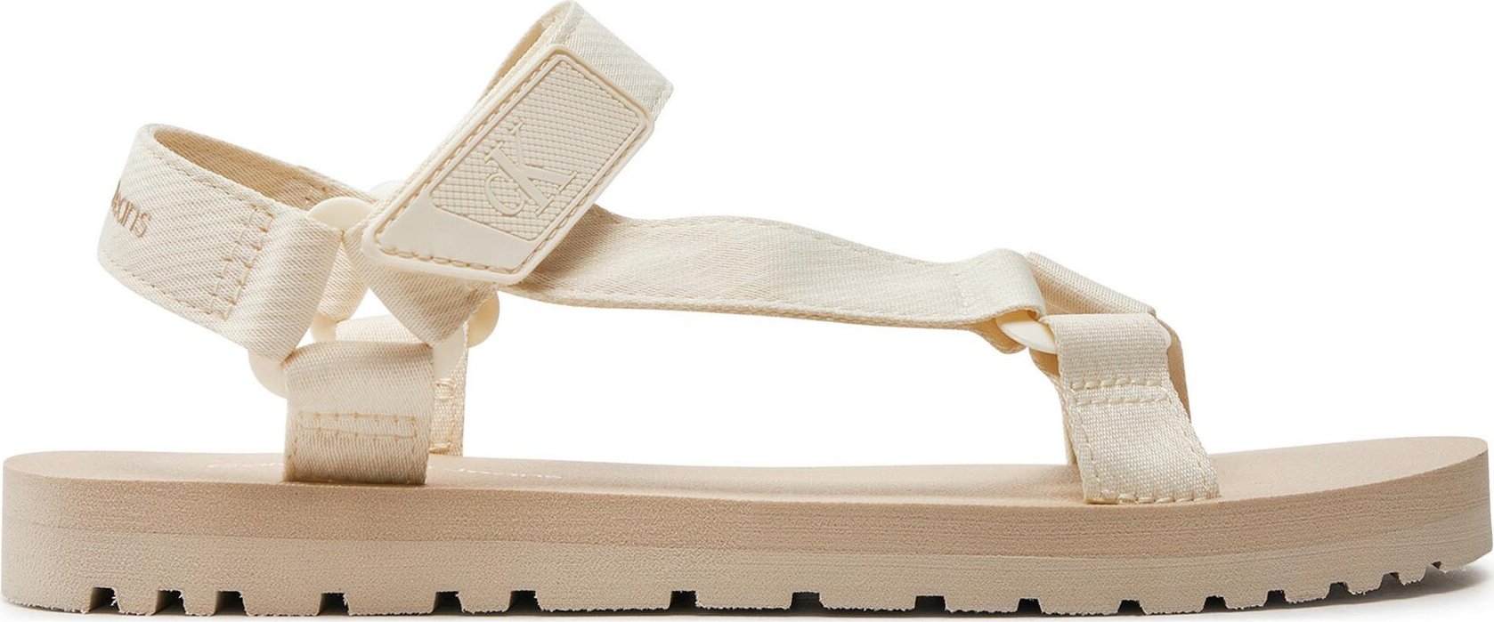 Sandály Calvin Klein Jeans Sandal Velcro Rp In Btw YM0YM00944 Creamy White/Eggshell 0GI