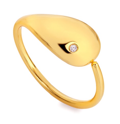 Hot Diamonds Elegantní pozlacený prsten s diamantem Jac Jossa Soul DR282 51 mm