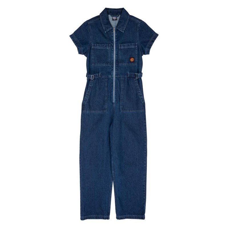 overal SANTA CRUZ - Line Up Utility Jumpsuit Classic Blue Denim (CLASSIC BLUE DENIM) velikost: 16