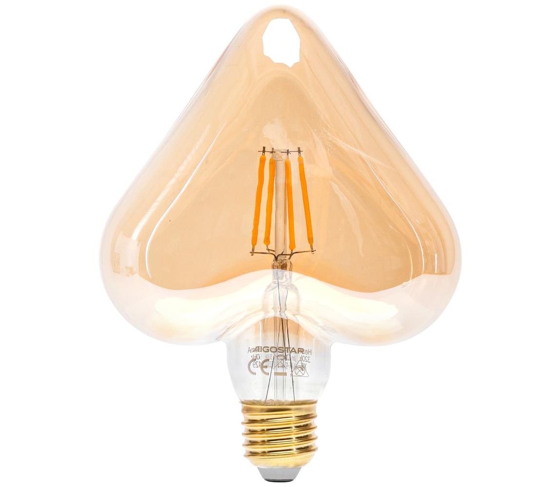 B.V. LED Žárovka FILAMENT E27/4W/230V 1800K srdce -