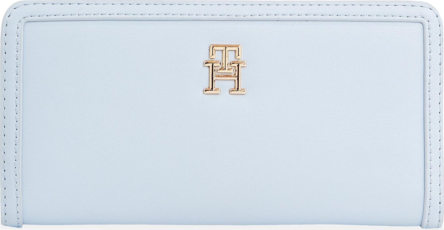 Velká dámská peněženka Tommy Hilfiger Th Monotype Large Slim Wallet AW0AW16210 Breezy Blue C1O