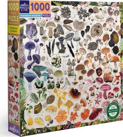 EEBOO Čtvercové puzzle Houbová duha 1000 dílků