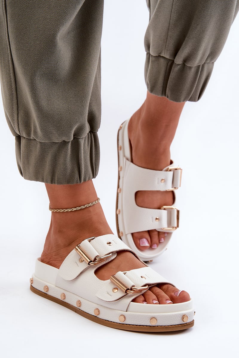 Dámské pantofle na platformě Big Star White