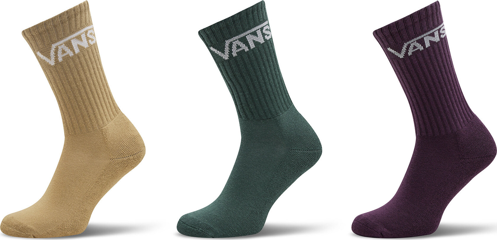 Sada 3 párů pánských vysokých ponožek Vans Classic Crew VN000F0X5QJ1 Antelope