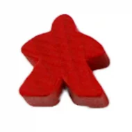 Hans im Glück Carcassonne: dřevěná figurka (Meeple) - červená