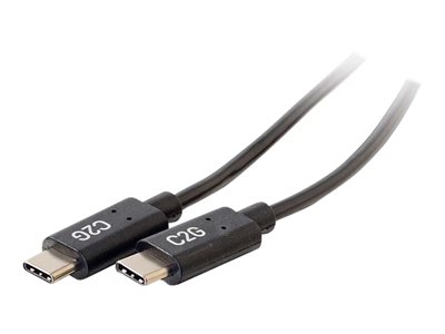 C2G 1.8m (6ft) USB C Cable - USB 2.0 (3A) - M/M USB Type C Cable - Black - USB kabel - USB-C (M) do USB-C (M) - USB 2.0 - 3 A - 1.8 m - černá