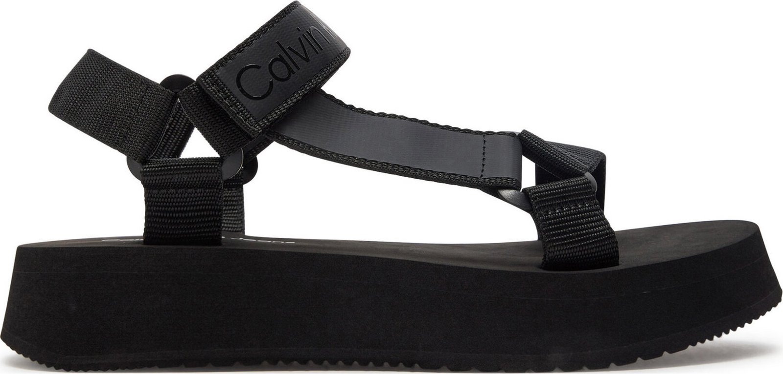 Sandály Calvin Klein Jeans Sandal Velcro Webbing Dc YW0YW01353 Black BEH