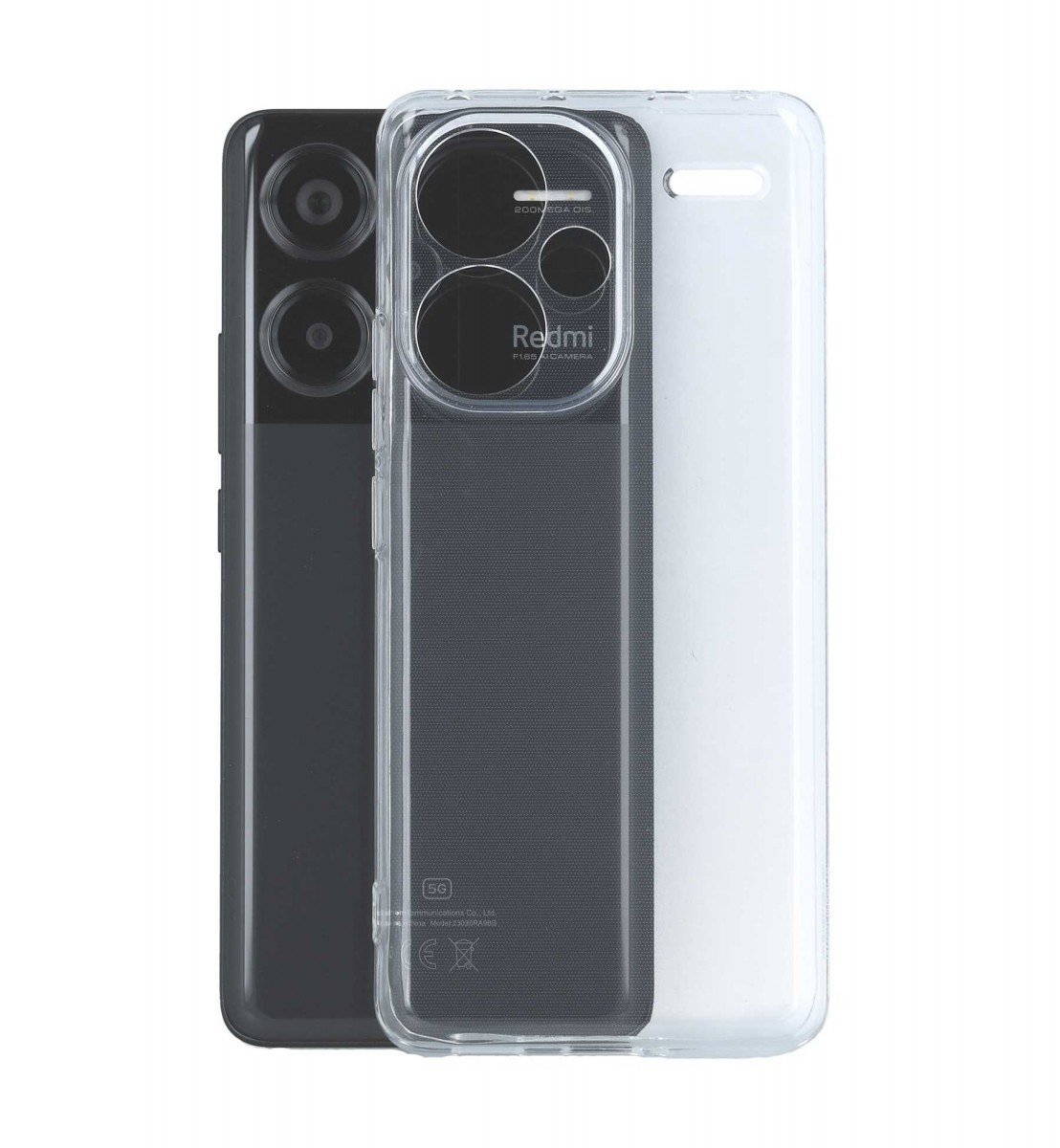 Kryt TopQ Box Premium Xiaomi Redmi Note 13 Pro+ 5G průhledný černý 122098