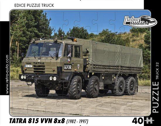 RETRO-AUTA Puzzle TRUCK č.32 Tatra 815 VVN 8x8 (1982 - 1997) 40 dílků