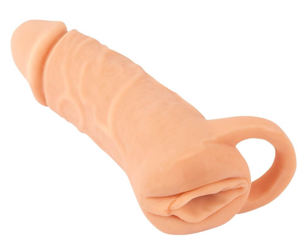 Nature Skin - Návlek na penis a dildo - 18 cm (přírodní)