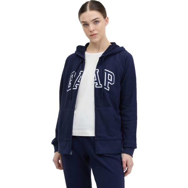 GAP FULLZIP LOGO Dámská mikina, tmavě modrá, velikost