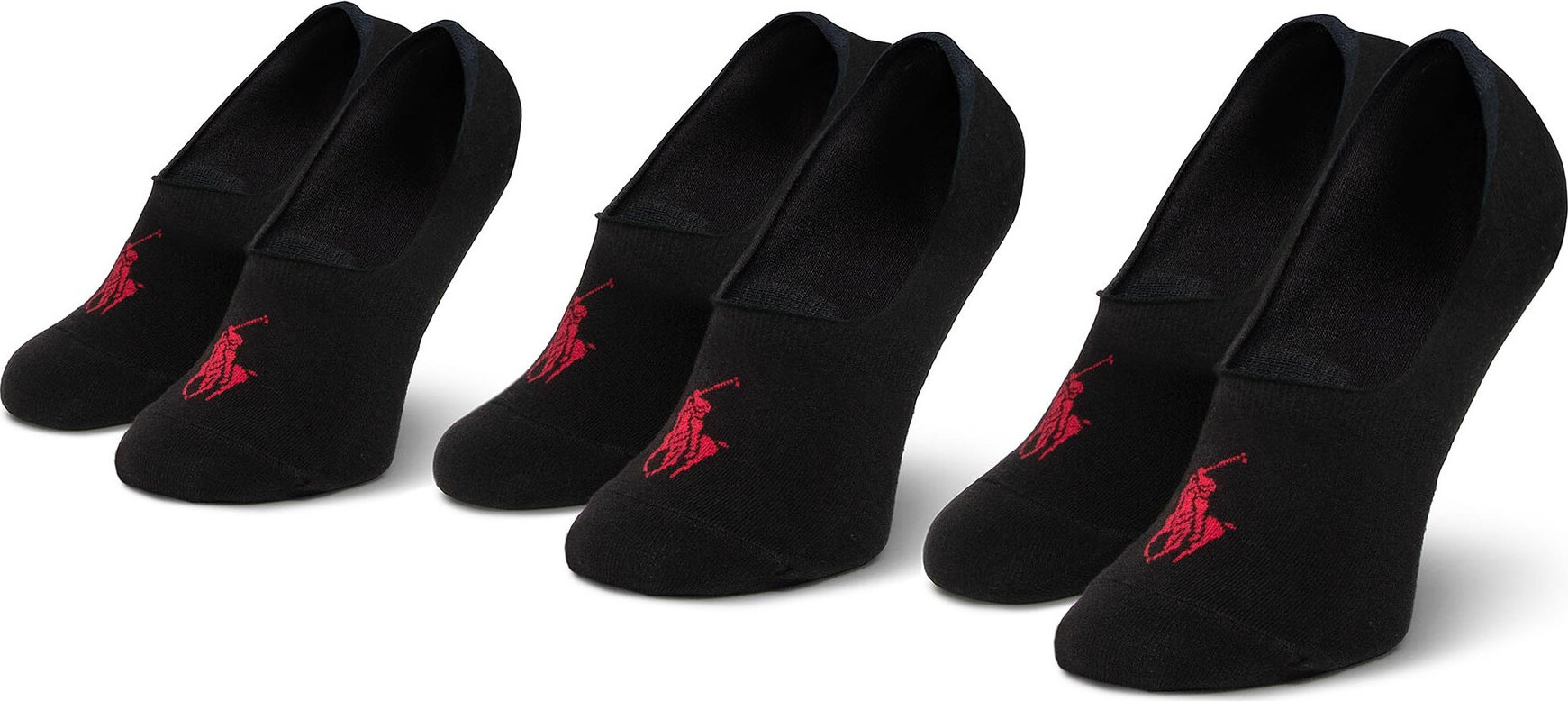 Sada 3 párů kotníkových ponožek unisex Polo Ralph Lauren 449655267002 R. Os Black