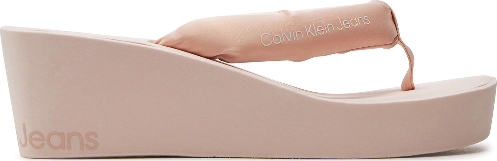 Žabky Calvin Klein Jeans Beach Wedge Sandal Padded Ny YW0YW01397 Peach Blush/Bright White TLL