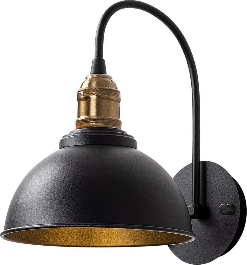 Černé nástěnné svítidlo ø 21 cm Varzan – Opviq lights