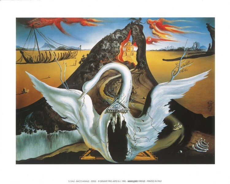MIGNECO&SMITH Umělecký tisk Bacchanale, 1939, Salvador Dalí, (30 x 24 cm)