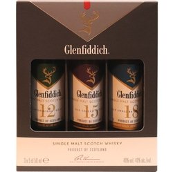 Whisky Glenfiddich Single Malt 50ml x3 ks Sada č.1