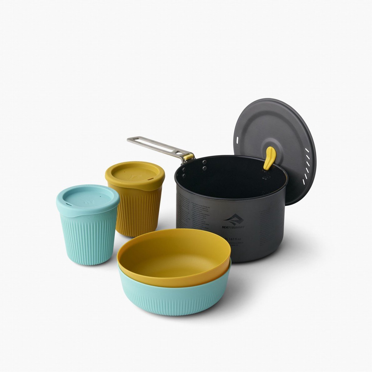 Sada nádobí Sea to Summit Frontier UL One Pot Cook Set 2P 5 Piece Barva: modrá/žlutá