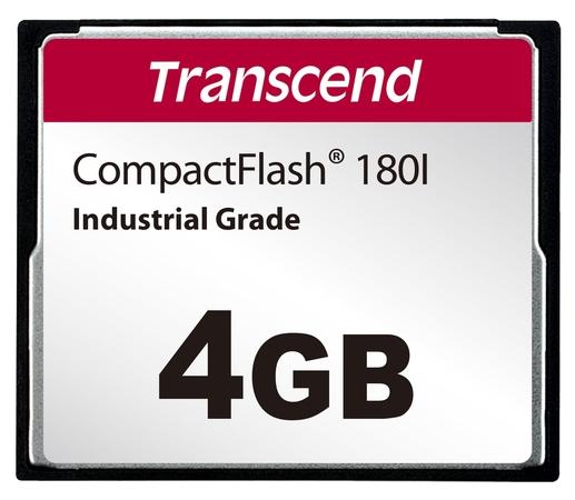 Transcend 4GB INDUSTRIAL TEMP CF180I CF CARD, (MLC) paměťová karta (SLC mode), 85MB/s R, 70MB/s W