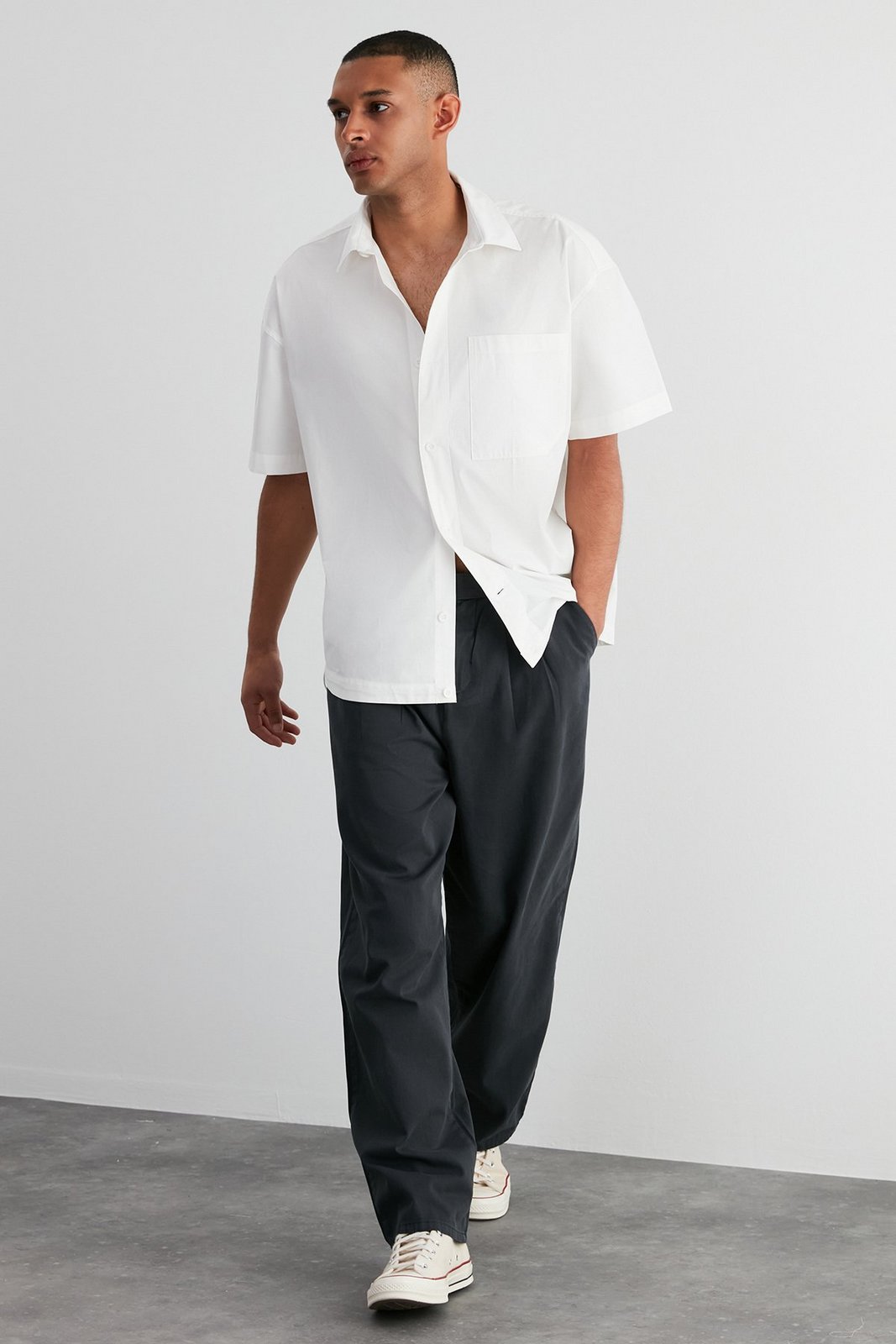 Trendyol Limited Edition Antacid Wide Leg Waist Tie Belt Detail Trousers