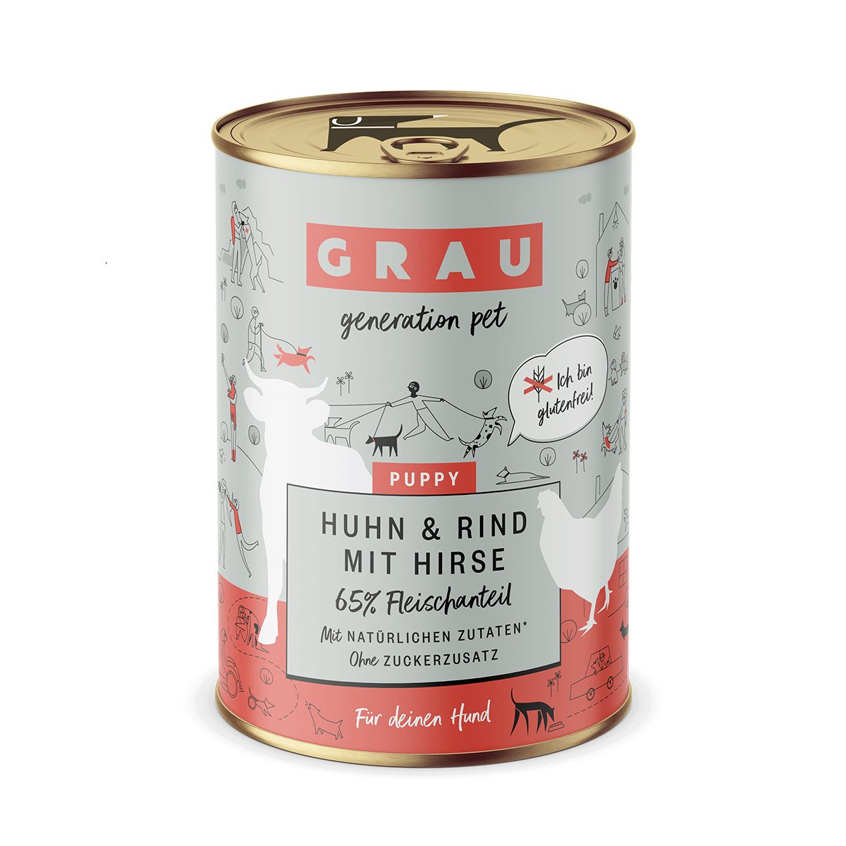 GRAU Puppy/Junior kuřecí a hovězí maso 6 × 400 g