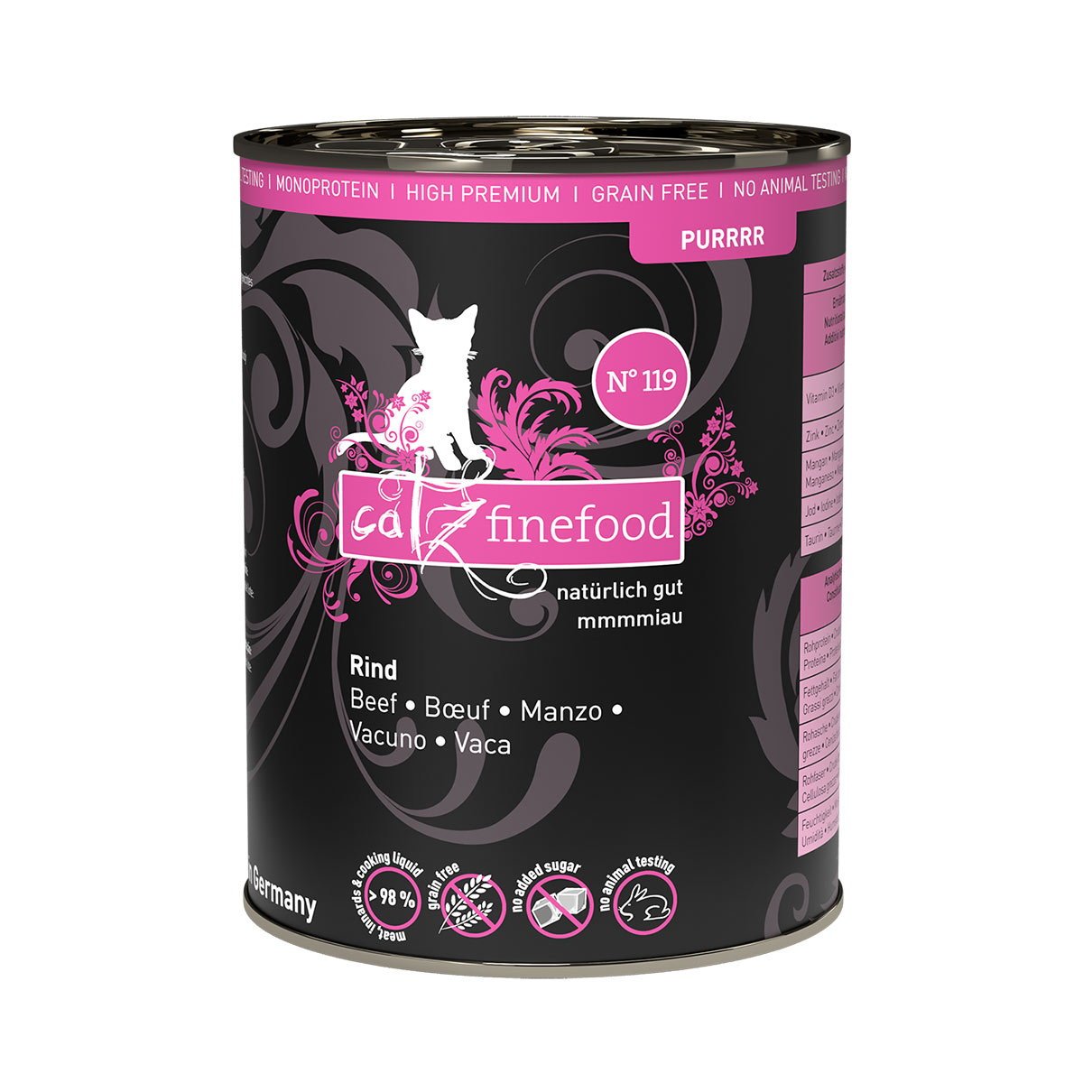 catz finefood Purrrr N° 119 hovězí 6 × 400 g