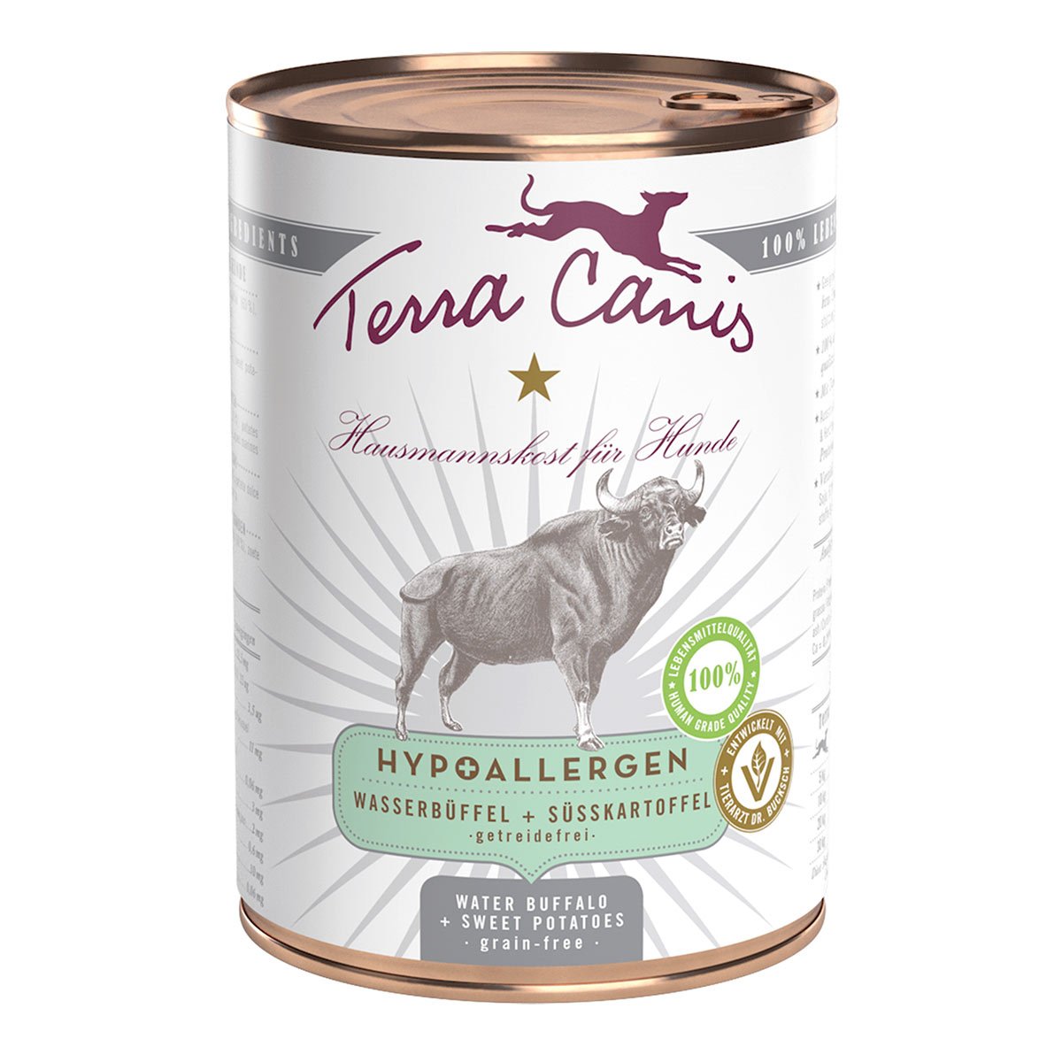Terra Canis HYPOALLERGEN – vodní buvol s batáty 6 × 400 g