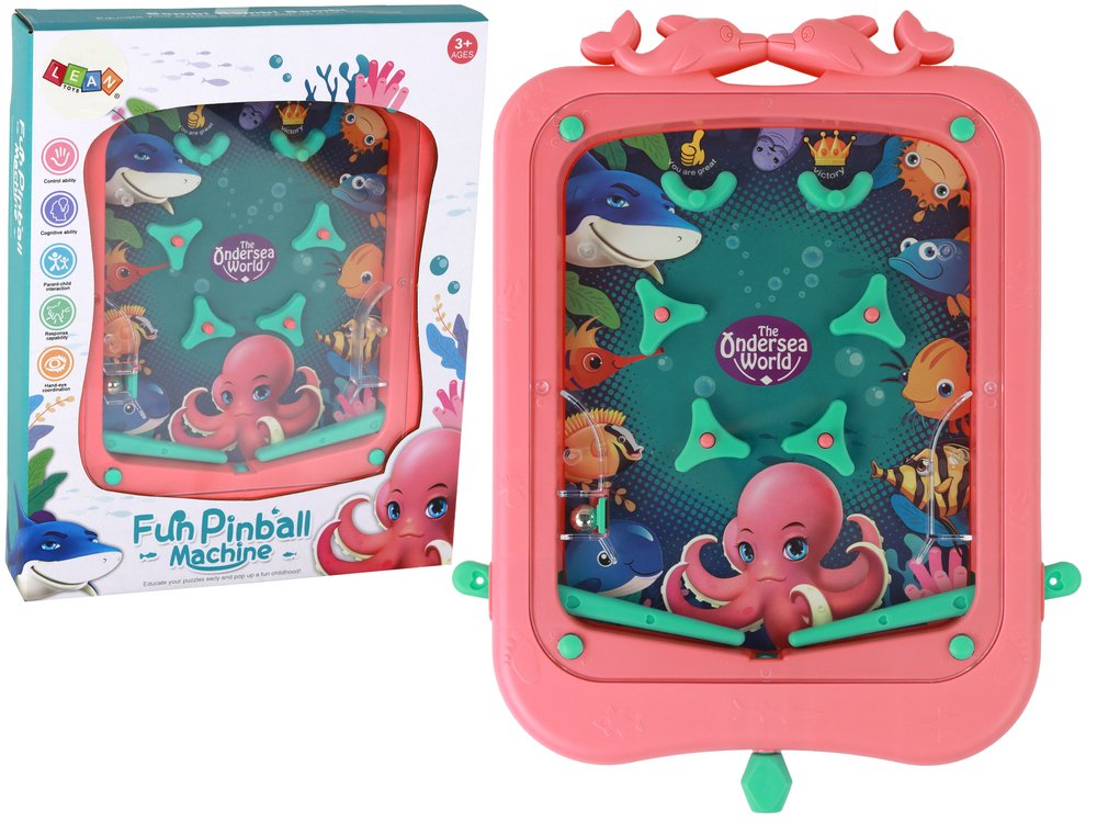 mamido Zručnostní hra mini Pinball s kuličkou růžová