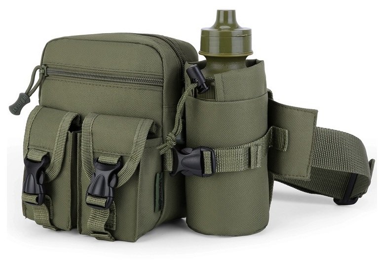 Taška do pasu ledvinka s lahví zelená Pioneer Olive Green Kombat® Tactical